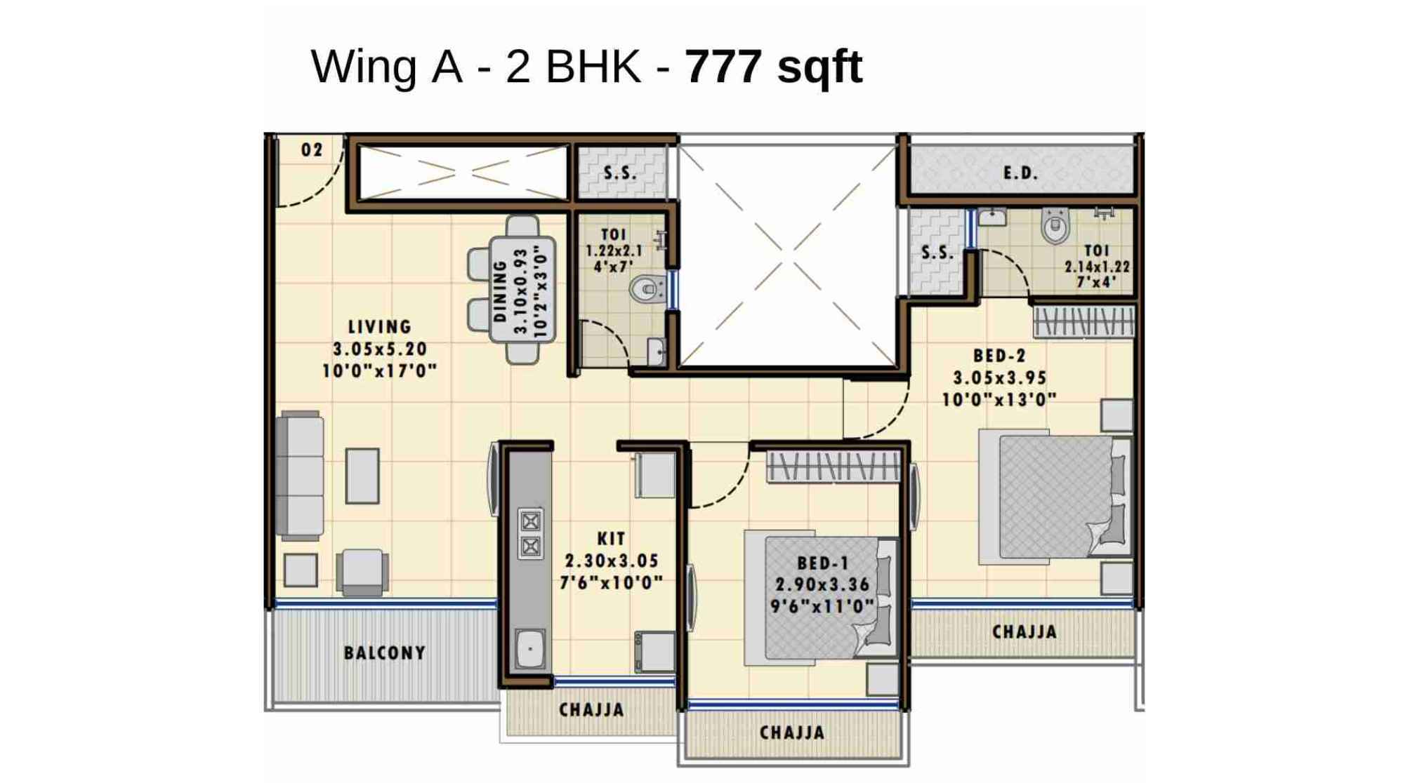 Fornax-Bhoomi-Icon-Floor-Plan-Wing-A-2-BHK-777-sqft (2)